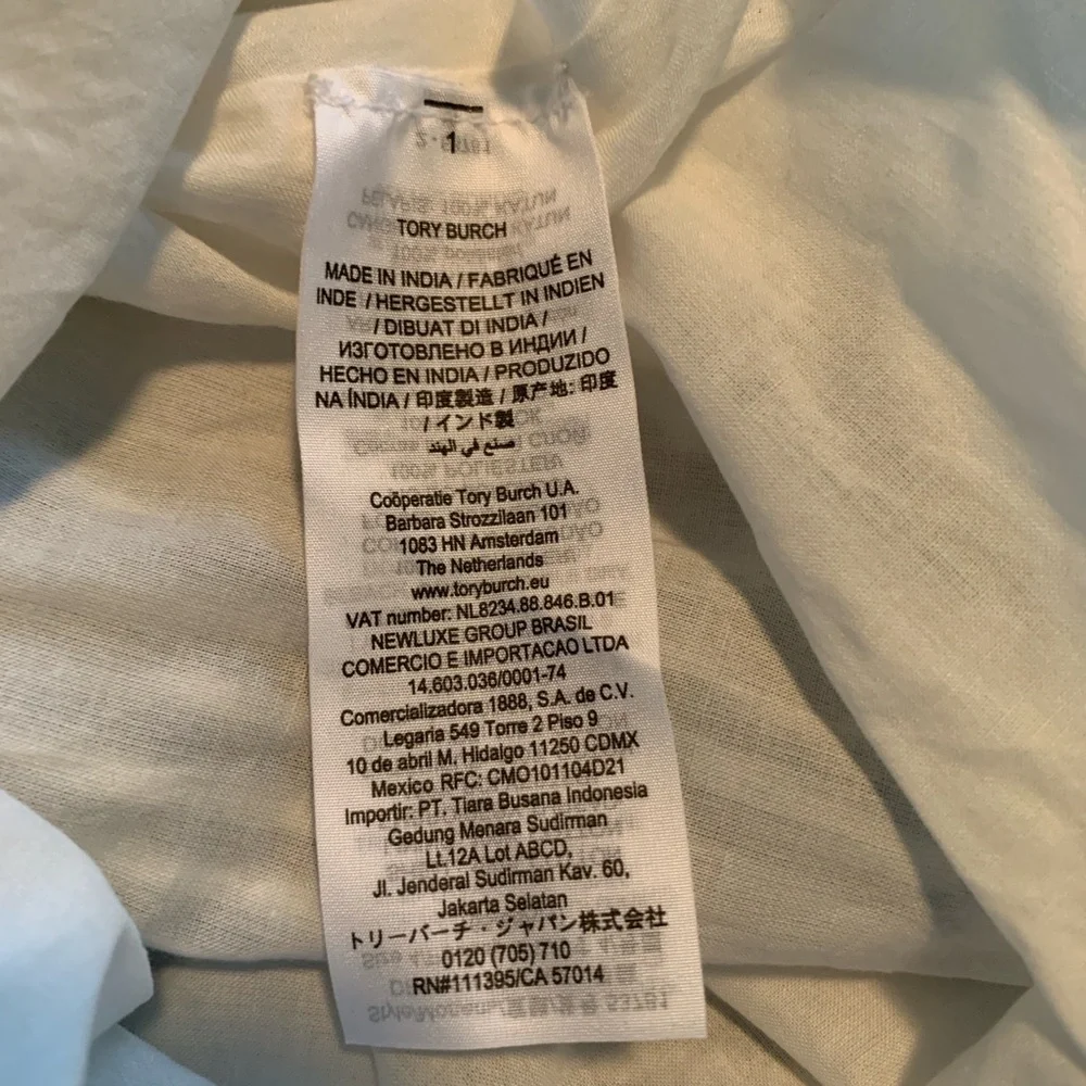 NWT Tory Burch Eyelet Embroidered Seersucker Midi On Off Shoulder Ruffle Dress 4 - Picture 11 of 11